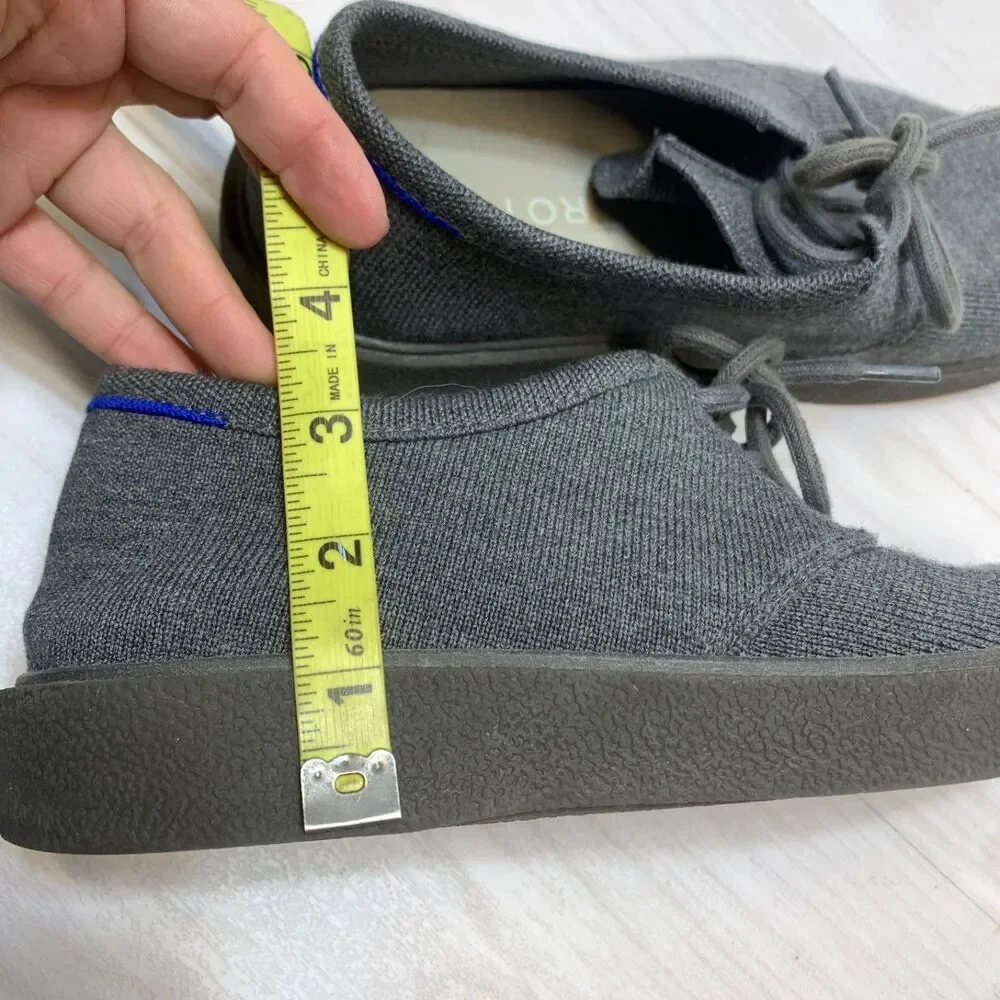 Rothys The Monty Shoes Men's Size 8.5‎ Gray Knit Chukka Sneakers
